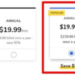 Showing the savings of the yearly plan in dollar amount - not percentage
